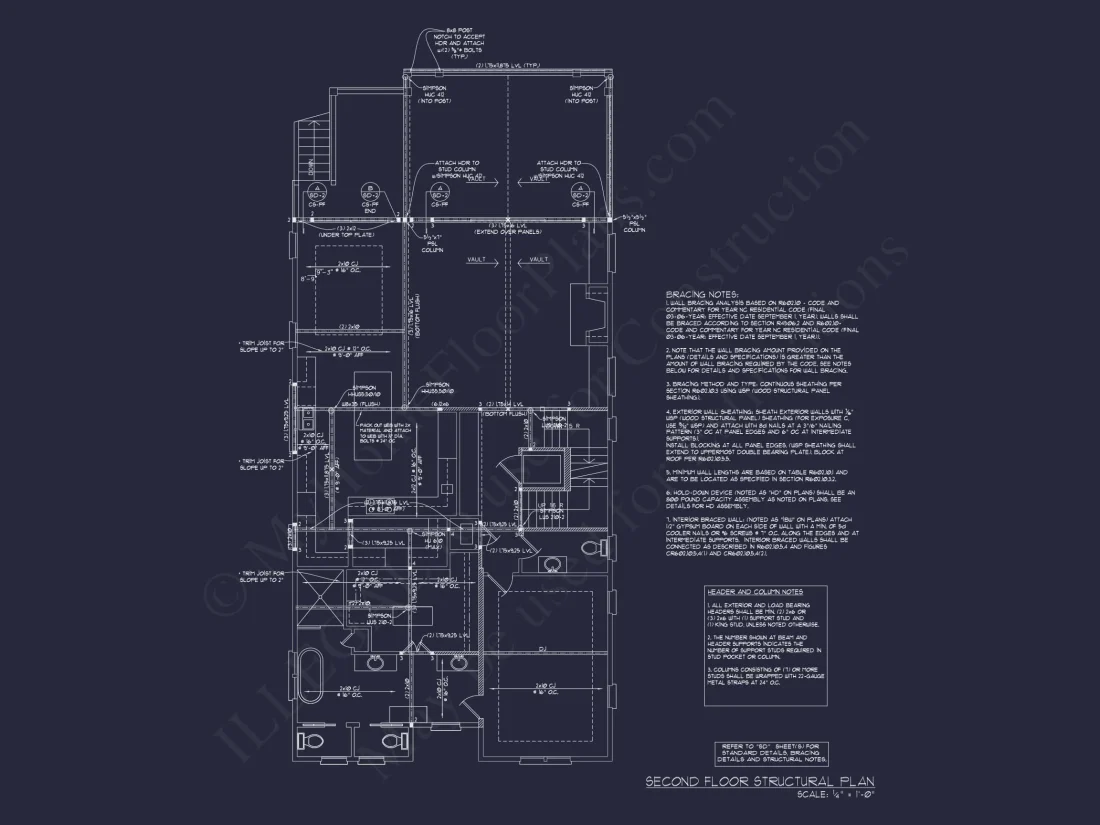 Beach house Plan with 4 Bedrooms and 3 Floors – Full CAD Design
