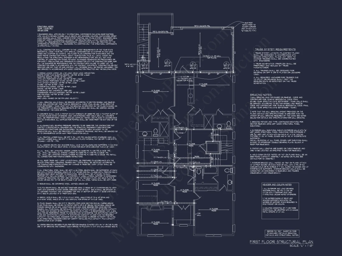 Beach house Plan with 4 Bedrooms and 3 Floors – Full CAD Design