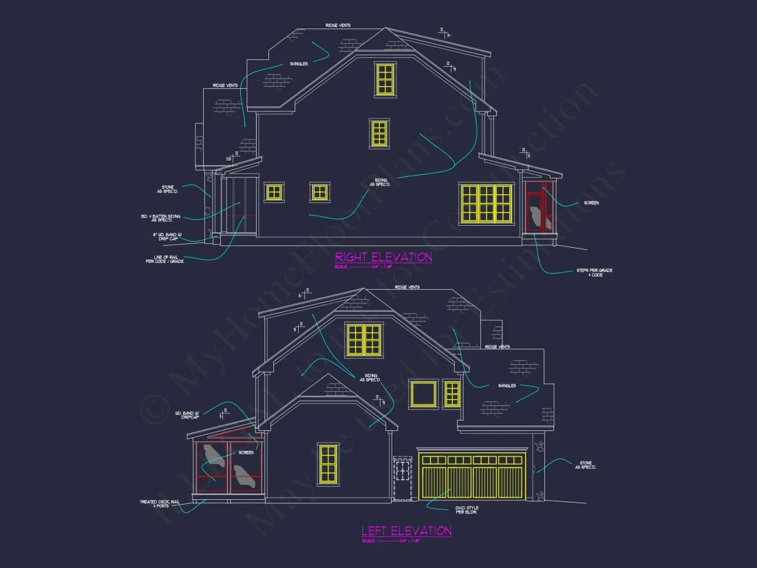 Modern Craftsman house Plan with Spacious 3-Story Design