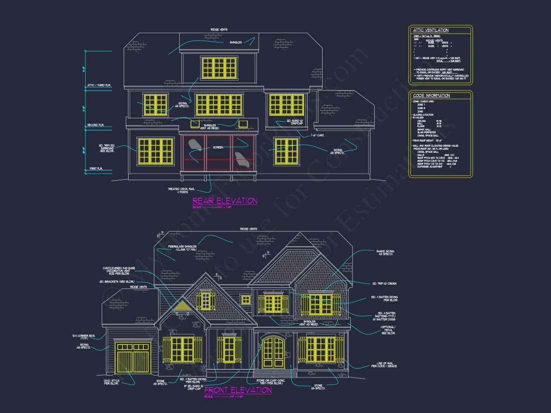 Modern Craftsman house Plan with Spacious 3-Story Design