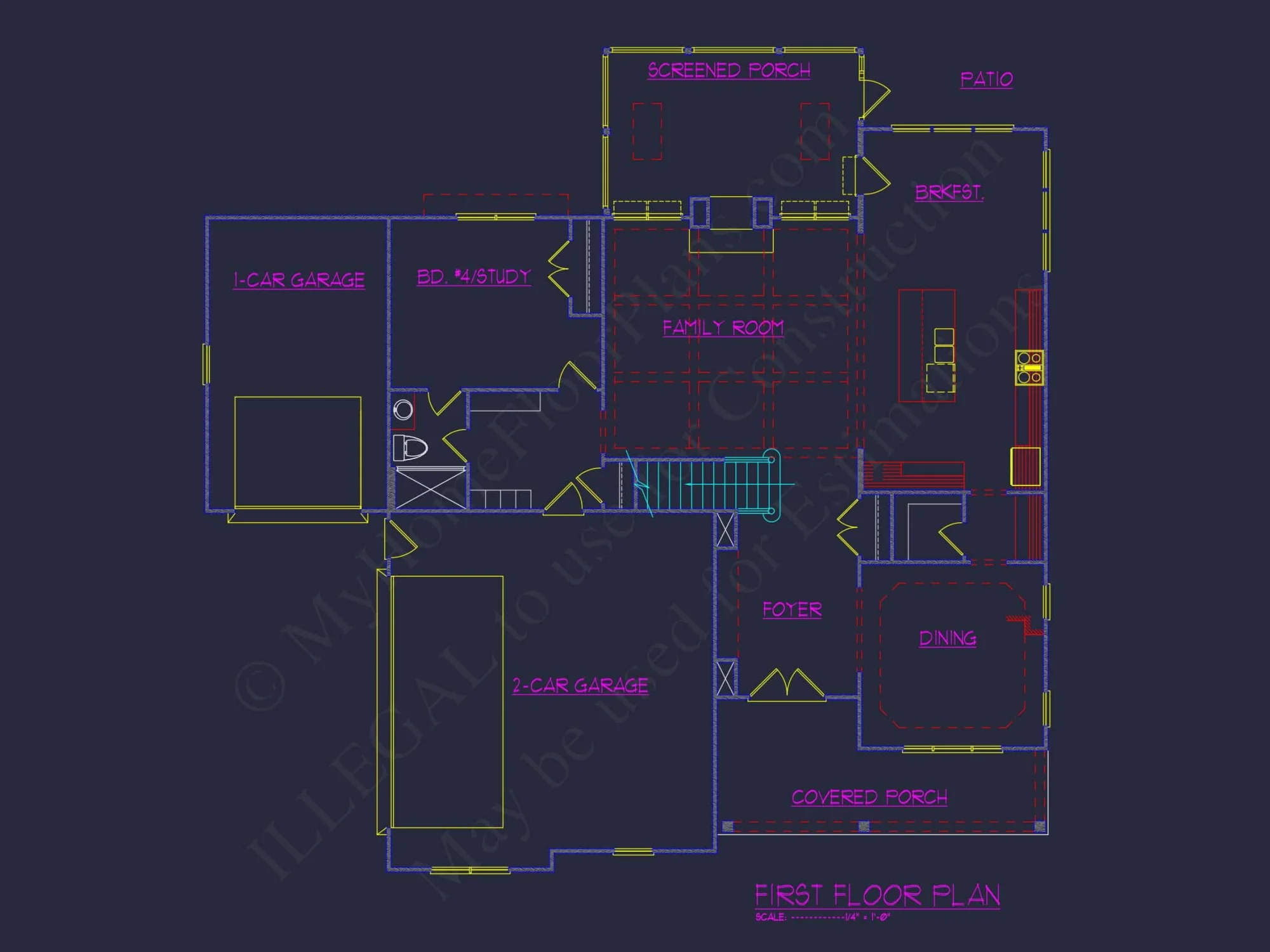 Modern Craftsman house Plan with Spacious 3-Story Design