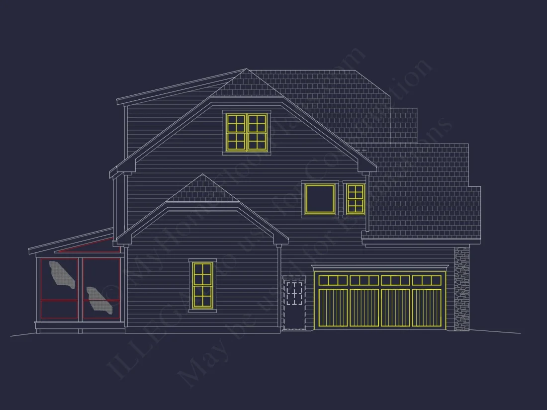 Modern Craftsman house Plan with Spacious 3-Story Design