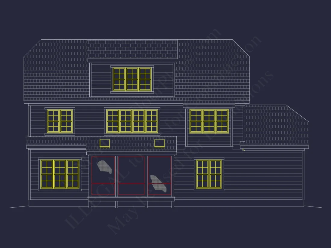 Modern Craftsman house Plan with Spacious 3-Story Design