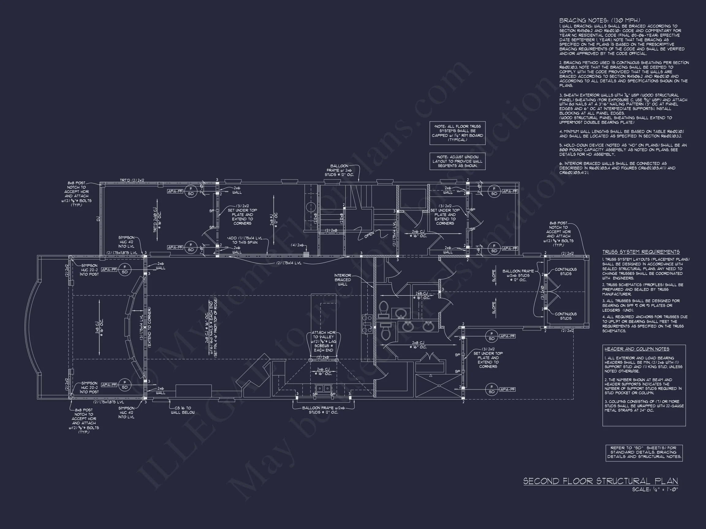 13-1763 HOUSE PLAN - Coastal Beach House Plan - 5-Bed, 5-Bath, 4,159 SF 66 Coastal house Plan with CAD Floor Designs and Blueprint