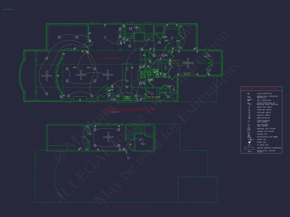 Coastal house Plan with CAD Floor Designs and Blueprint