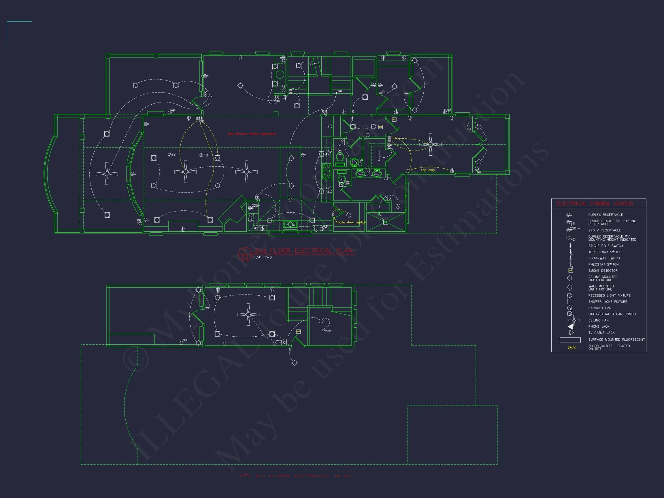 13-1763 HOUSE PLAN - Coastal Beach House Plan - 5-Bed, 5-Bath, 4,159 SF 62 Coastal house Plan with CAD Floor Designs and Blueprint