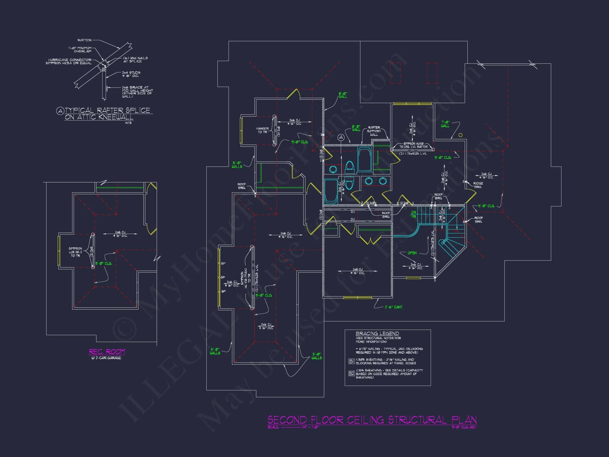 Custom house Blueprint with 2-Story Plan and Modern Designs