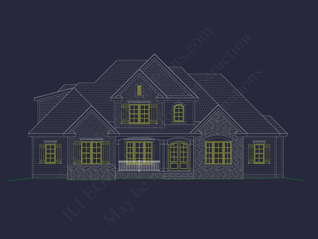 Custom house Blueprint with 2-Story Plan and Modern Designs