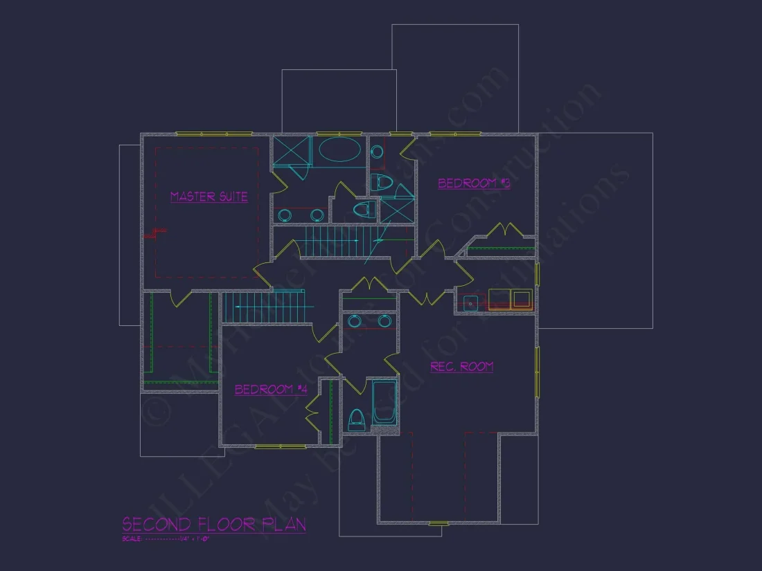 Modern Craftsman house Plan with 3 Floors and Unique Designs