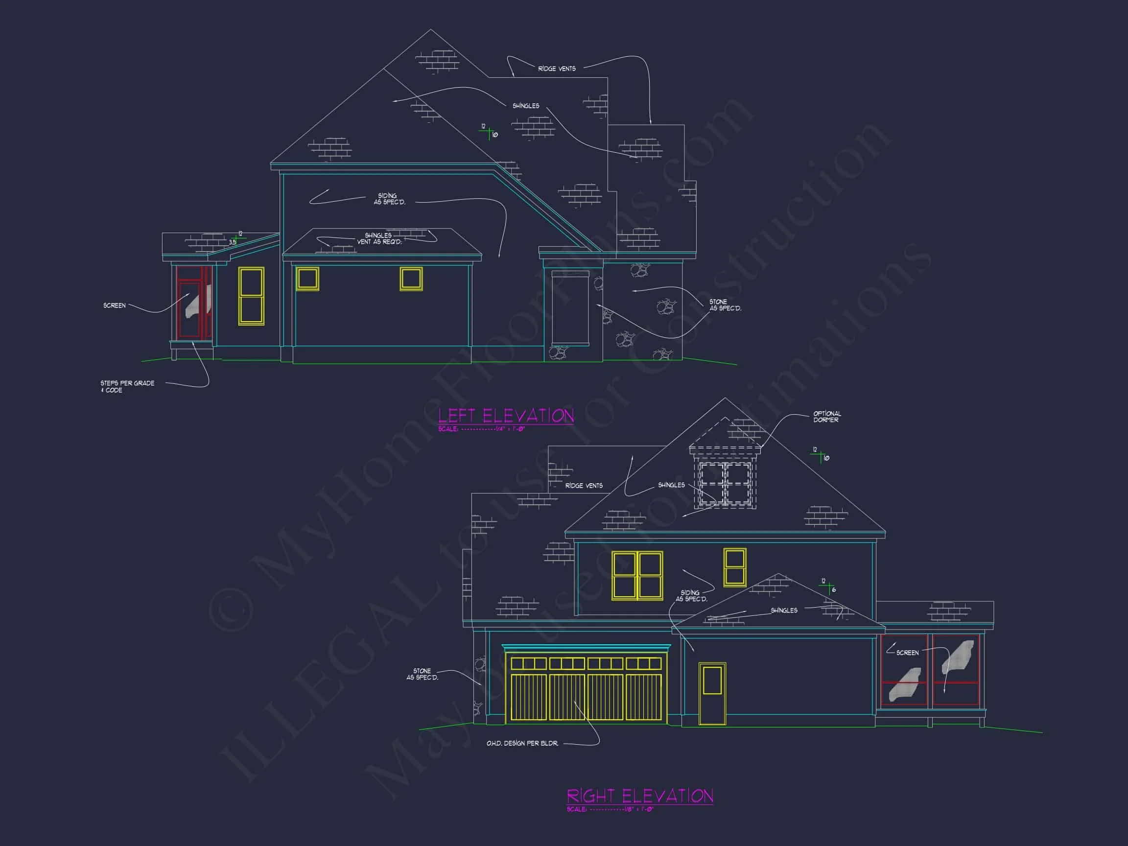 Modern Craftsman house Plan with 3 Floors and Unique Designs