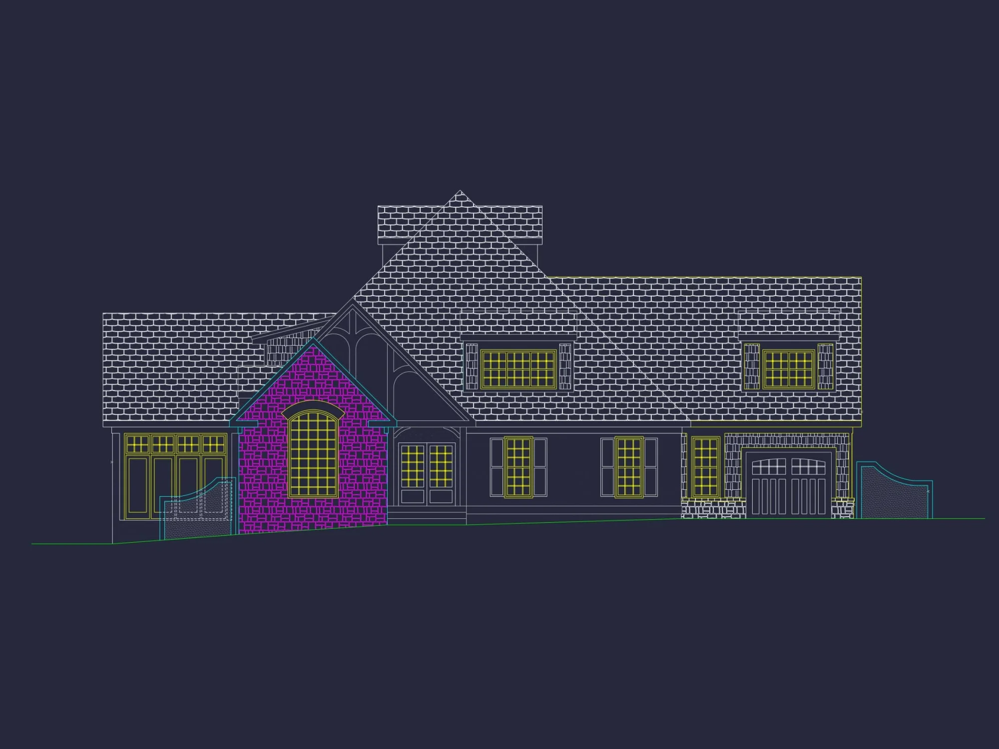 Elegant house Plan with Versatile Floor Designs and CAD