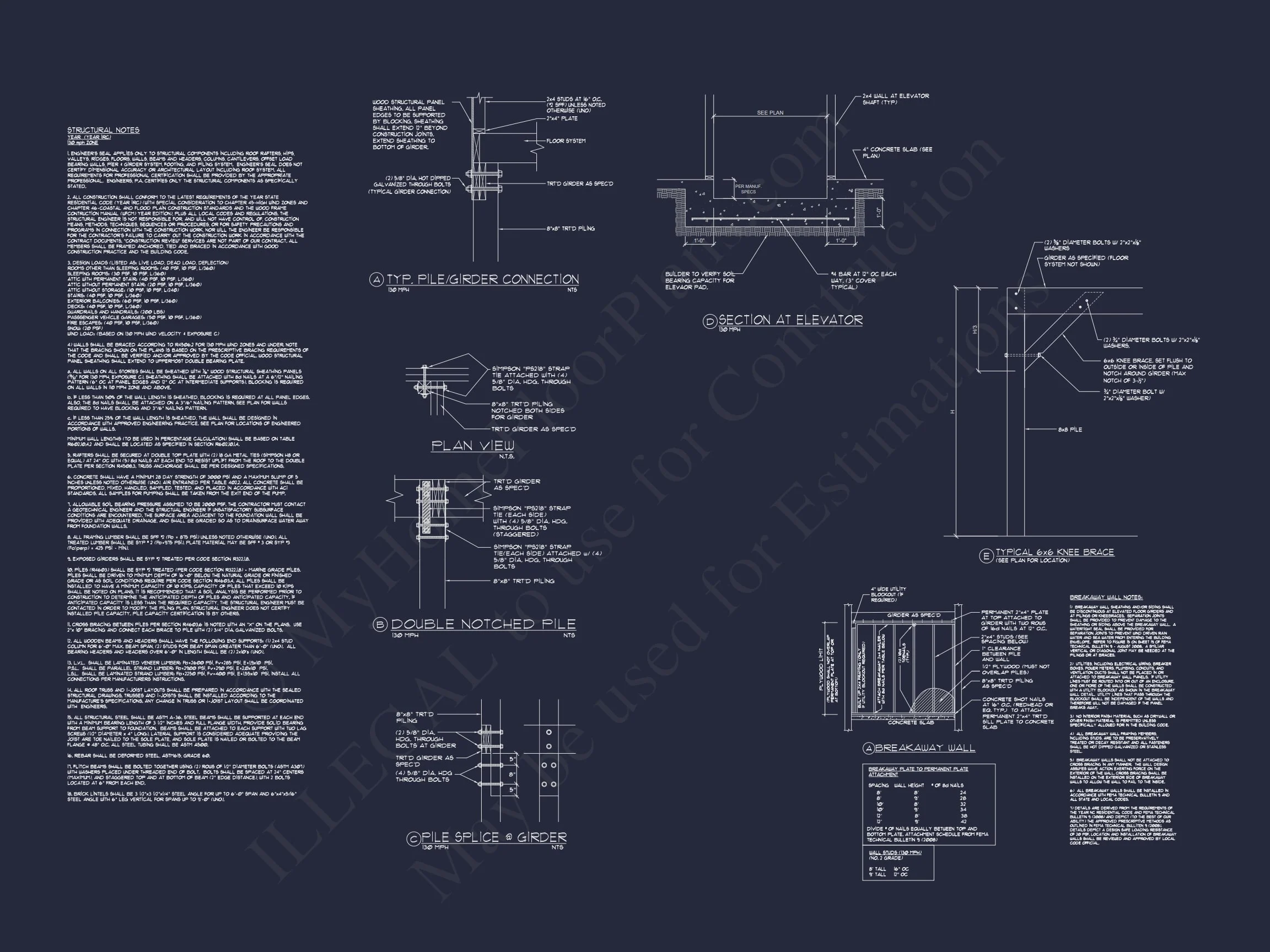 13-1359 HOUSE PLAN - Beach House Plan with CAD Designs and Spacious Layouts 14 Beach house Plan with CAD Designs and Spacious Layouts