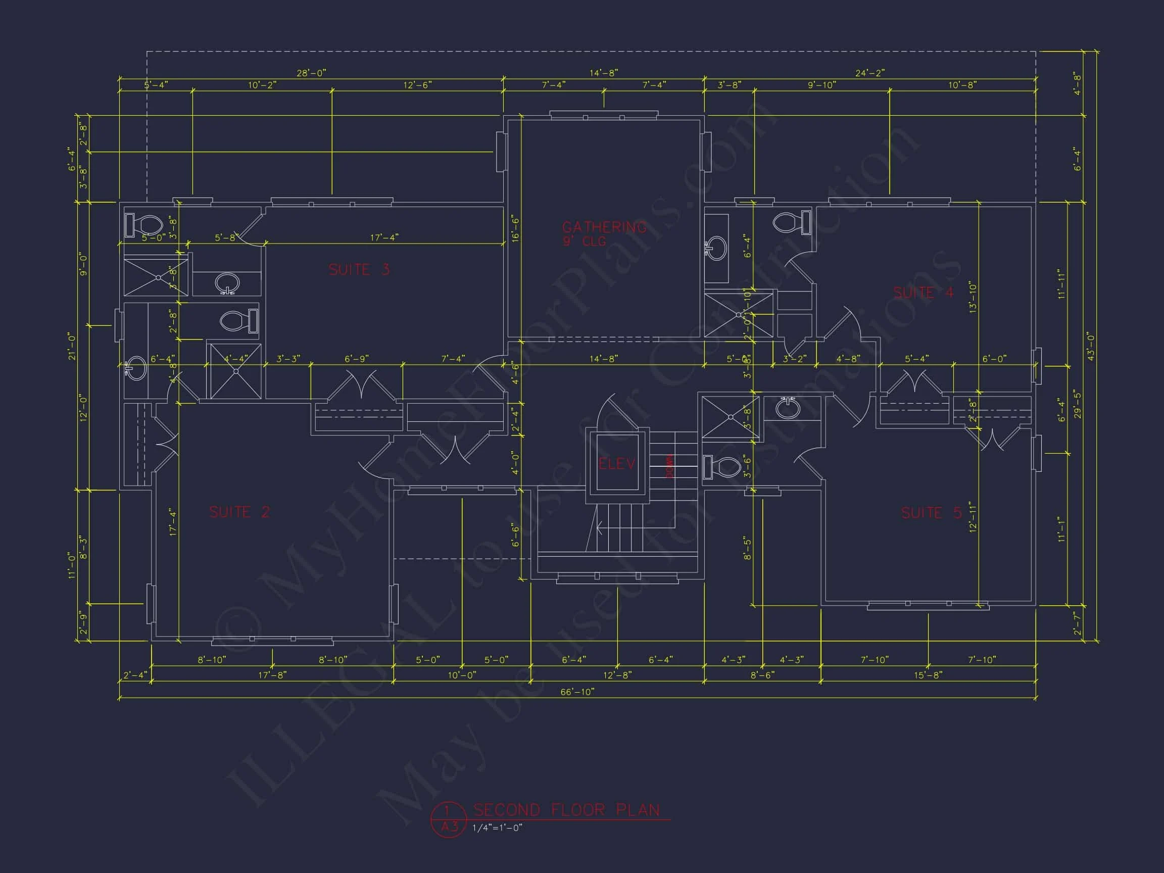 13-1359 HOUSE PLAN - Beach House Plan with CAD Designs and Spacious Layouts 9 Beach house Plan with CAD Designs and Spacious Layouts