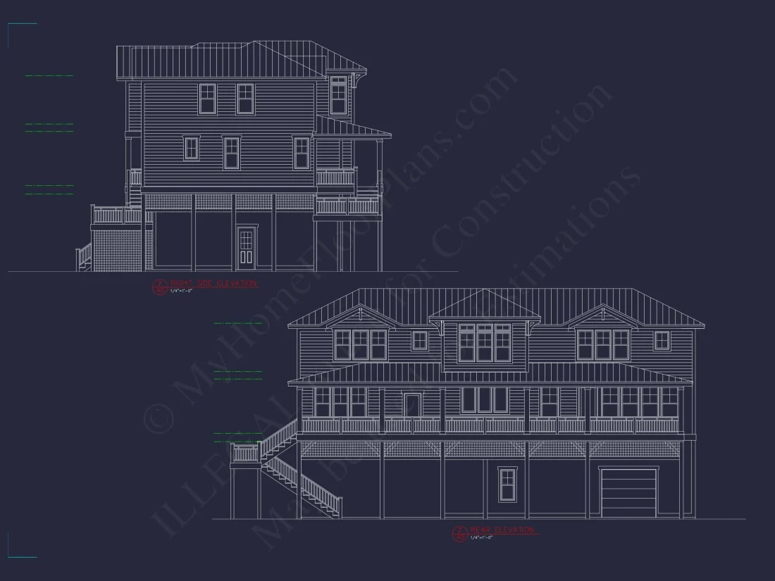 Beach house Plan with CAD Designs and Spacious Layouts