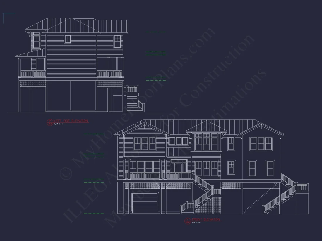 Beach house Plan with CAD Designs and Spacious Layouts