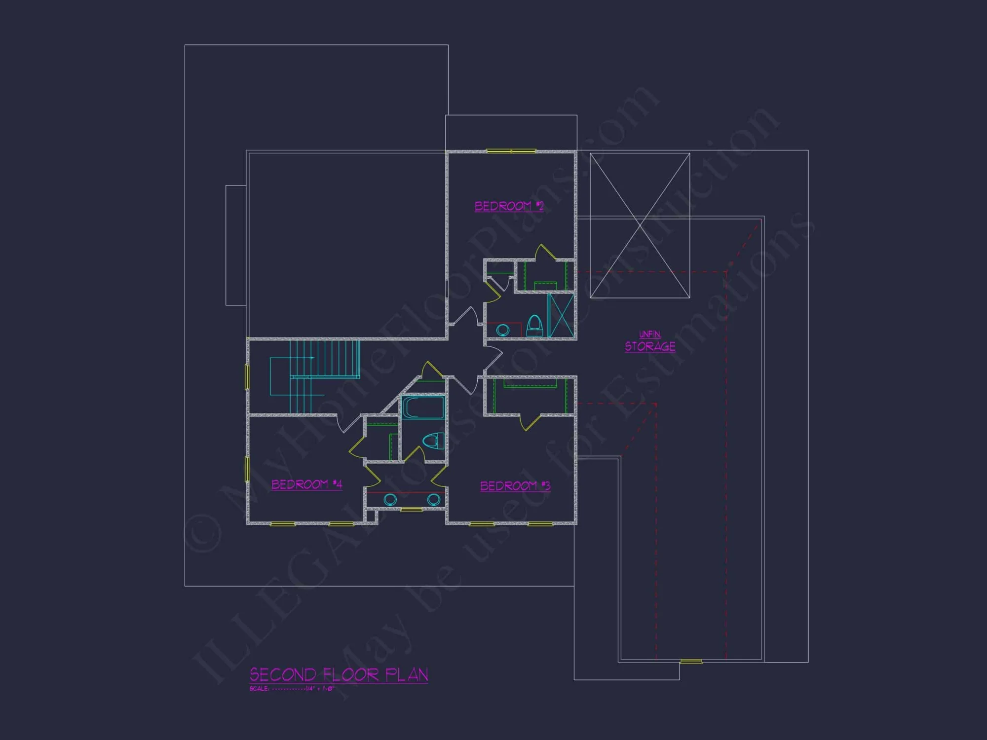 Stunning Colonial house Architecture with Complete CAD Plans