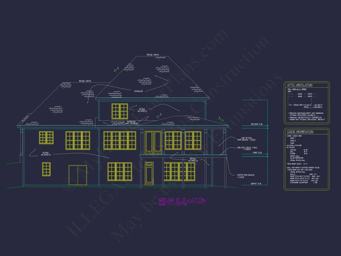 Stunning Colonial house Architecture with Complete CAD Plans