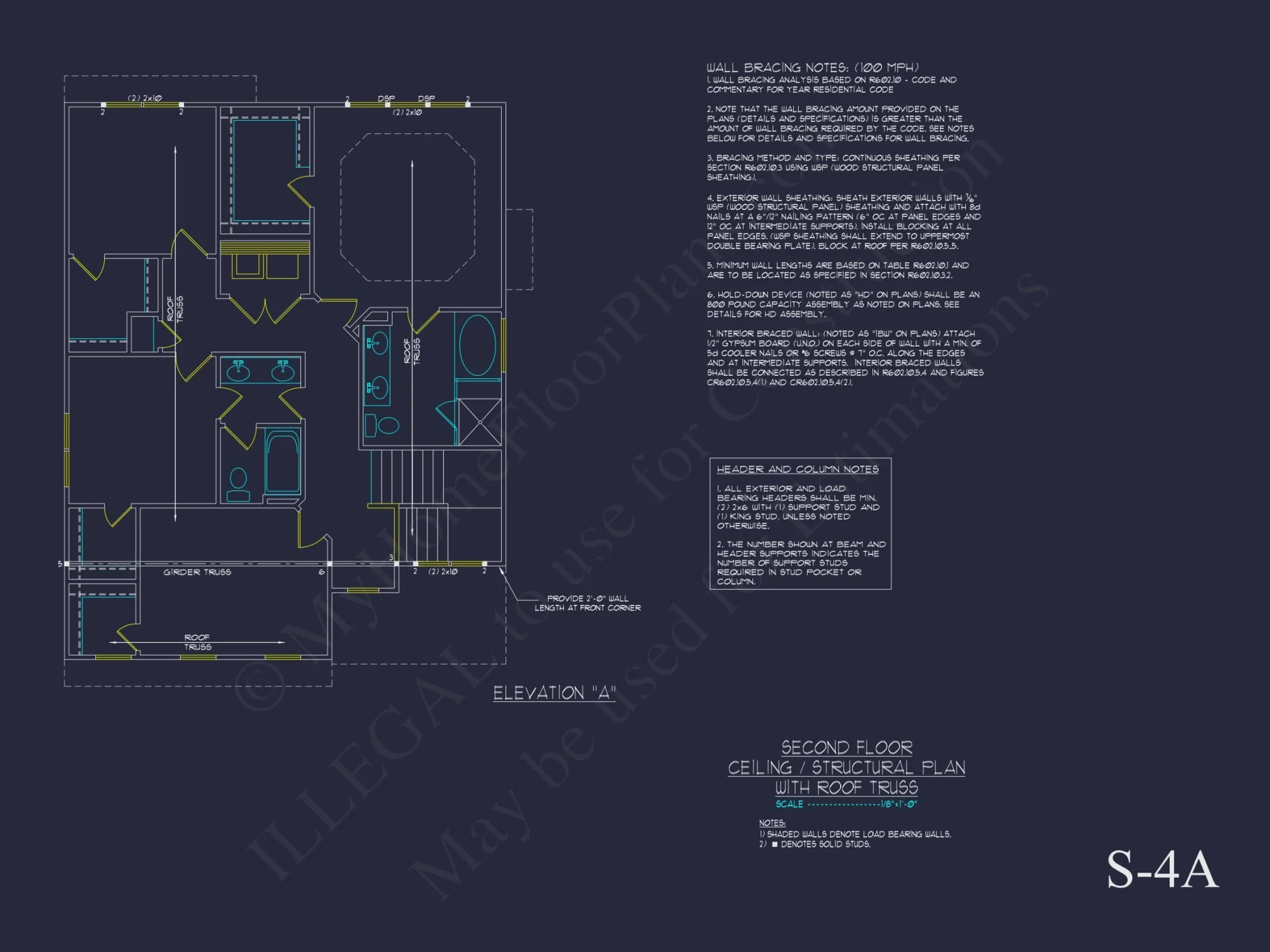 Modern Suburban house Plan with Detailed Floor Blueprint CAD