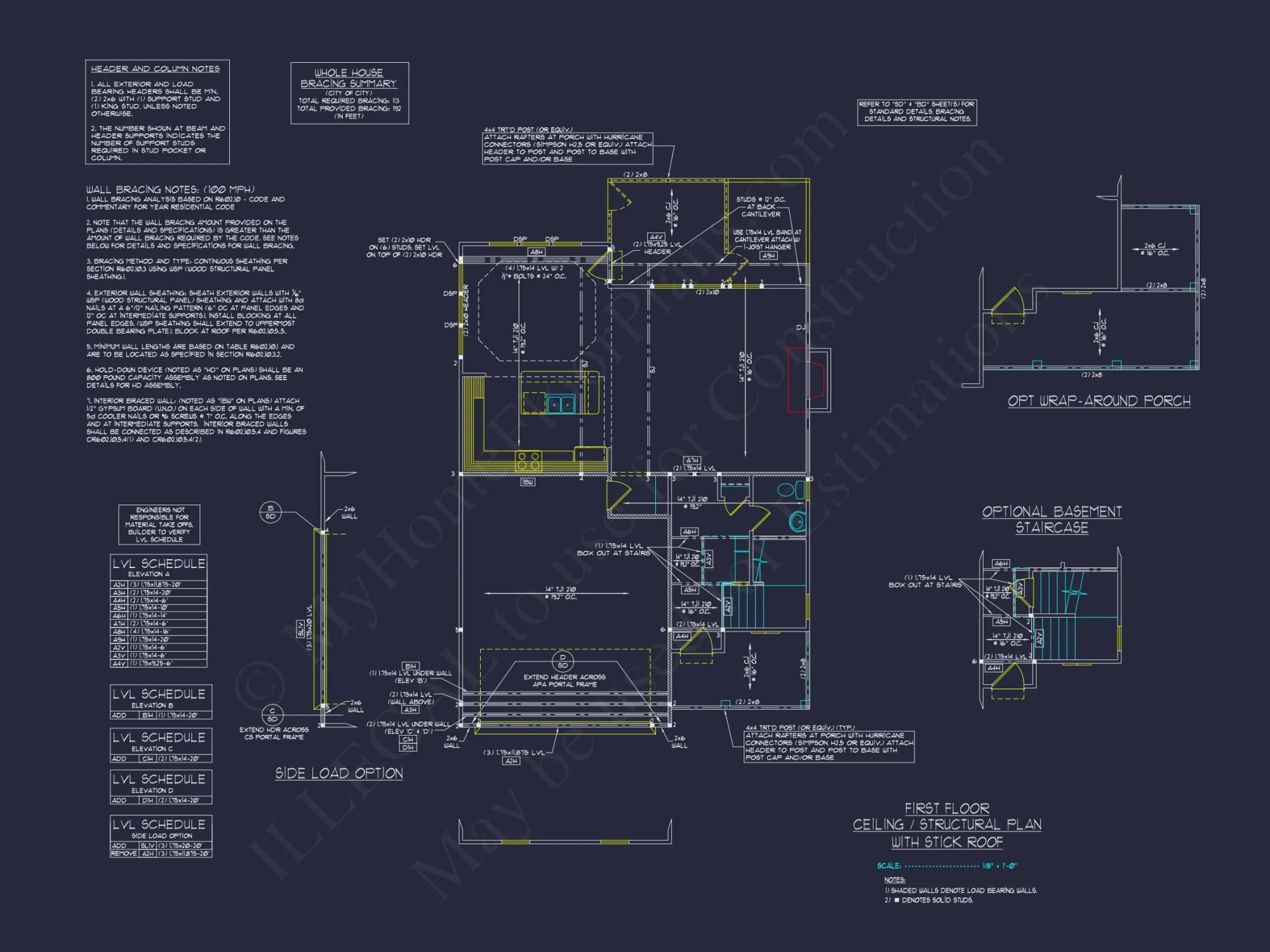 Modern Suburban house Plan with Detailed Floor Blueprint CAD