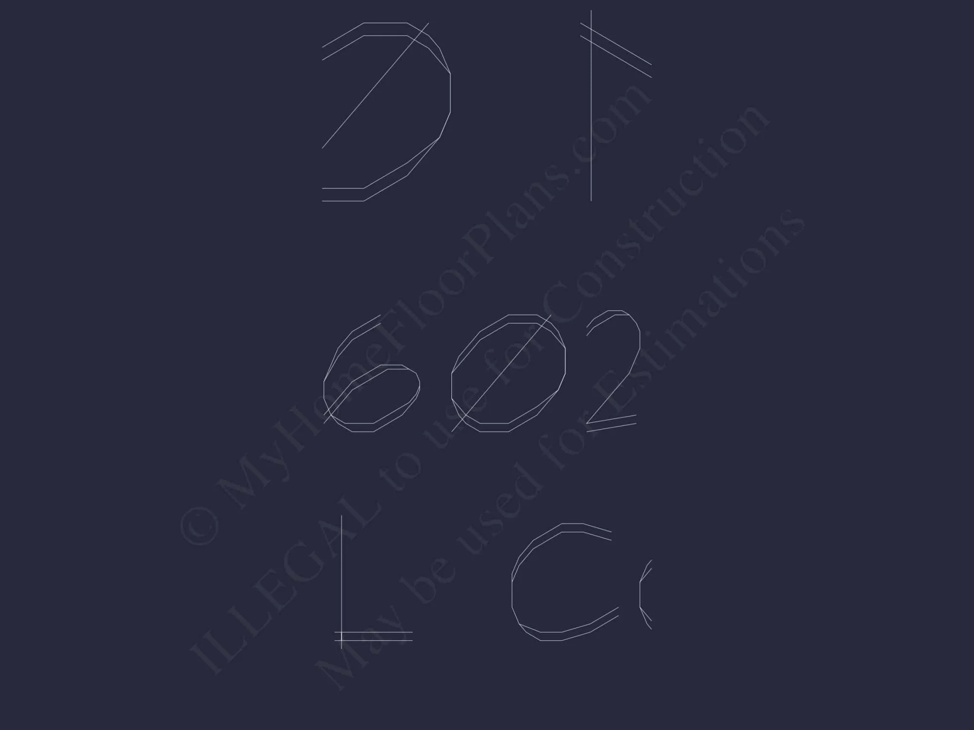 Modern Suburban house Plan with Detailed Floor Blueprint CAD