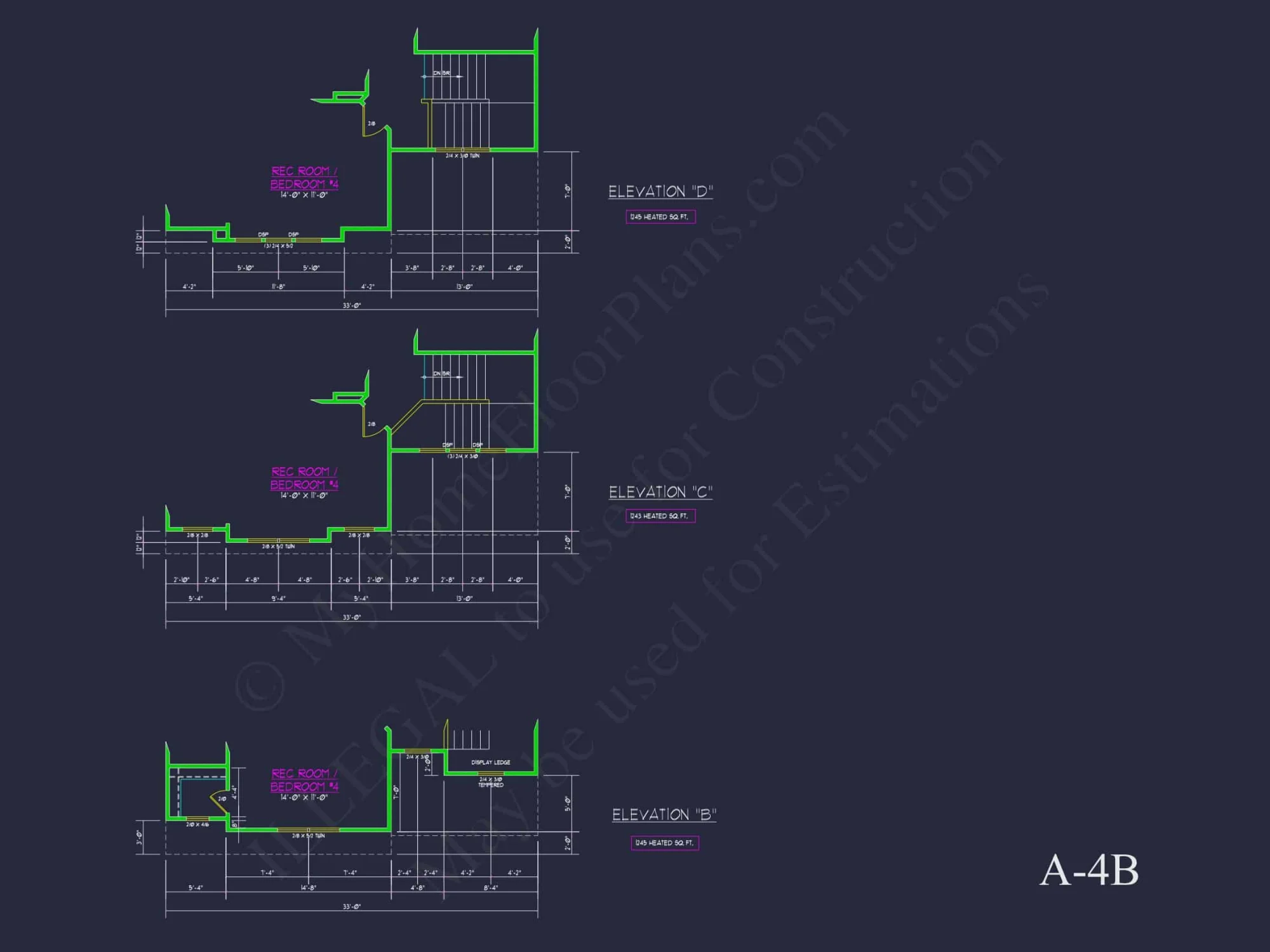 Modern Suburban house Plan with Detailed Floor Blueprint CAD