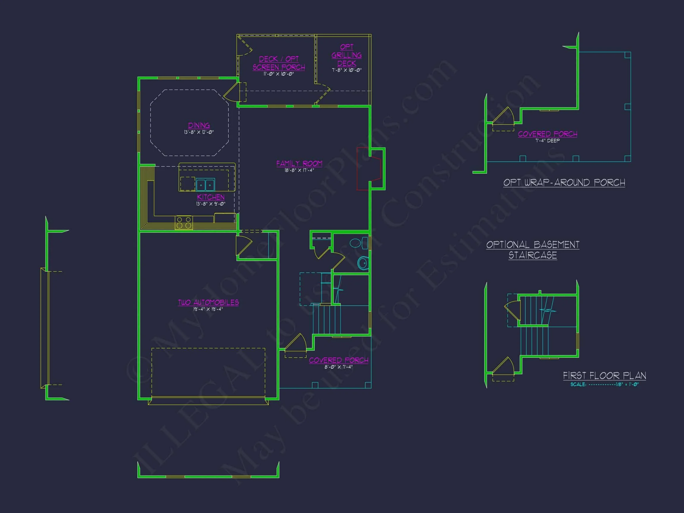 13-1246 HOUSE PLAN - Modern Suburban House Plan with Detailed Floor Blueprint CAD 46 Modern Suburban house Plan with Detailed Floor Blueprint CAD