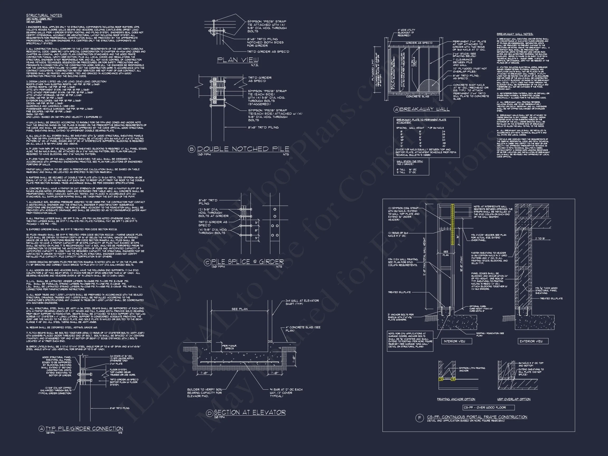 13-1139 HOUSE PLAN - Beach House Floor Plan With Detached Garage and Living Space 15 Beach house Floor Plan With Detached Garage and Living Space