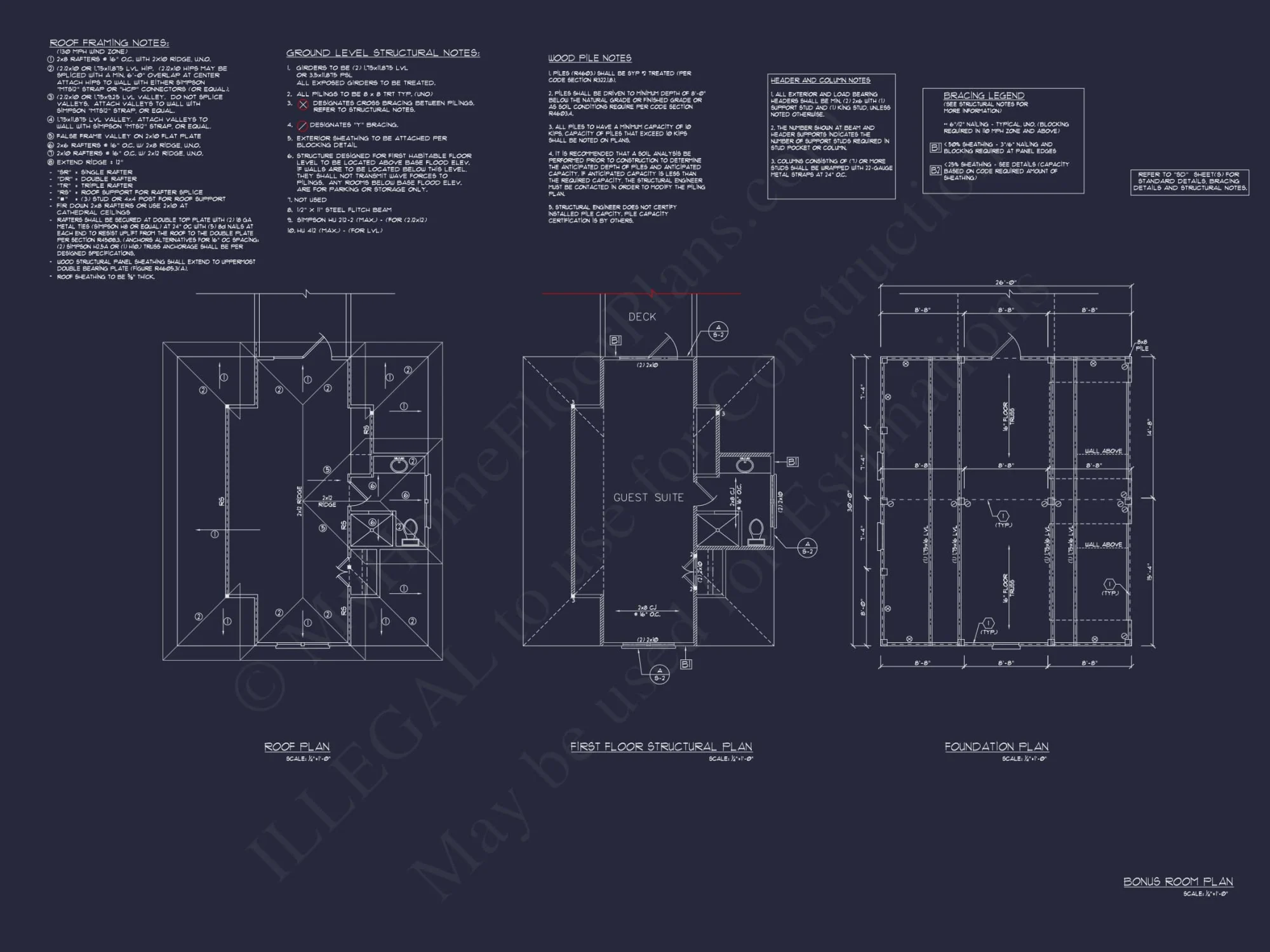 Beach house Floor Plan With Detached Garage and Living Space