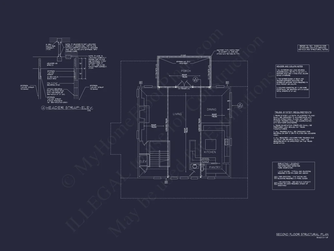 Beach house Floor Plan With Detached Garage and Living Space