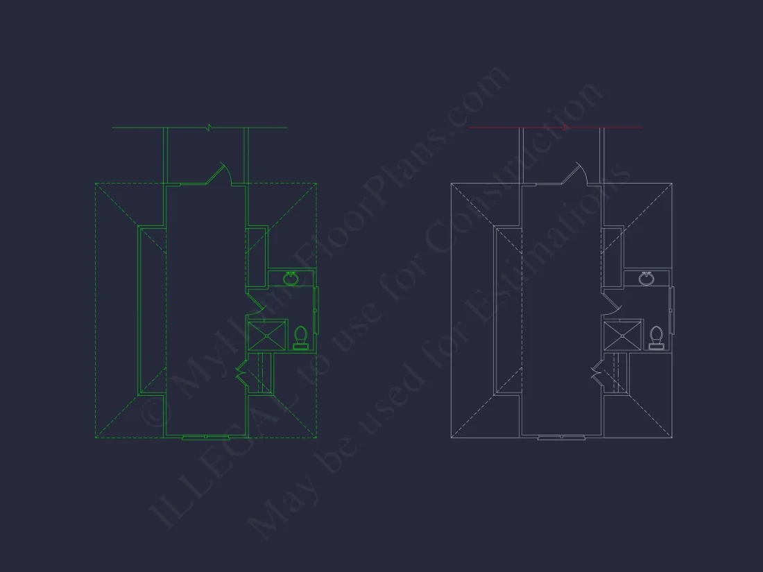 Beach house Floor Plan With Detached Garage and Living Space