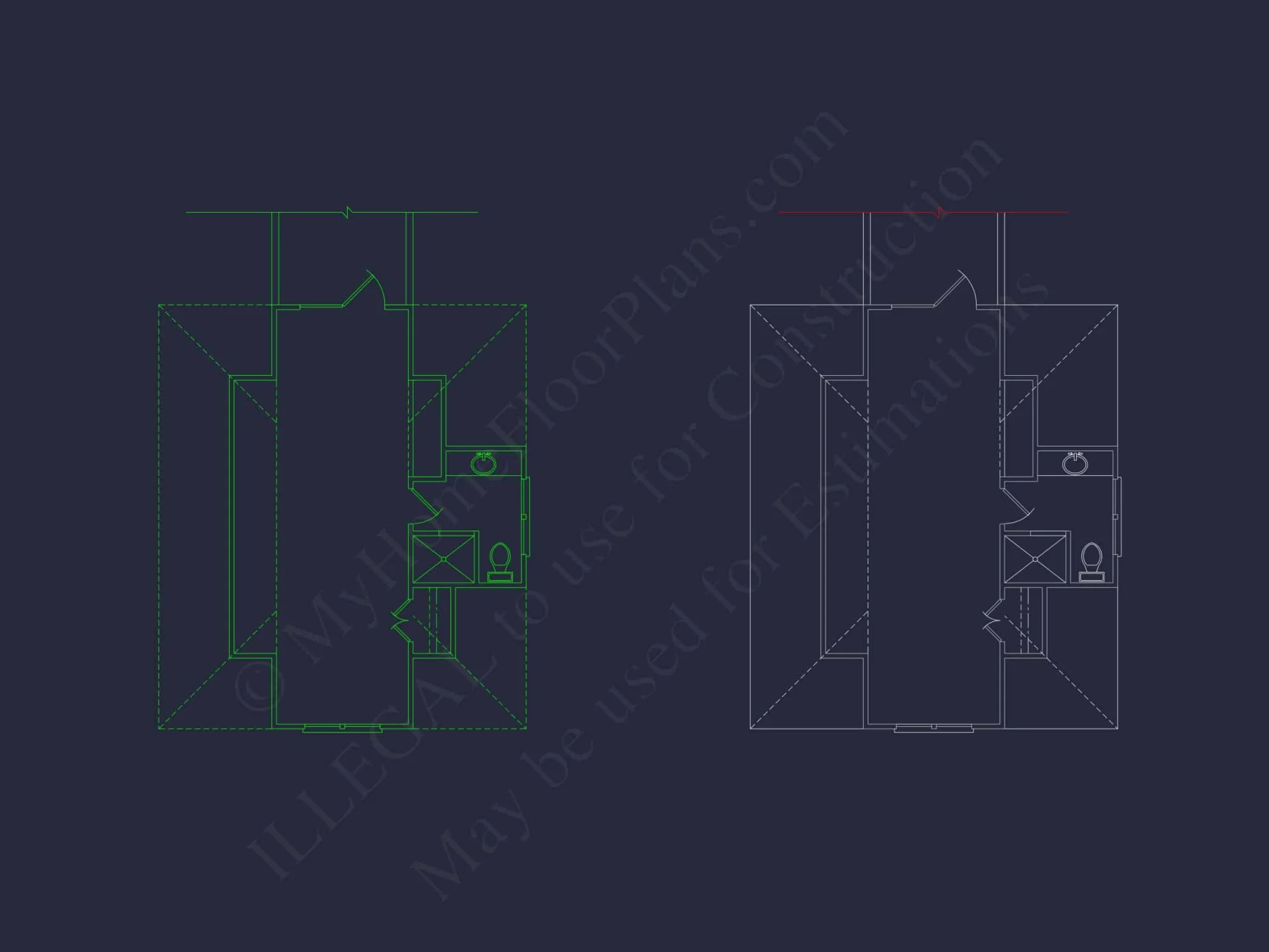 Beach house Floor Plan With Detached Garage and Living Space