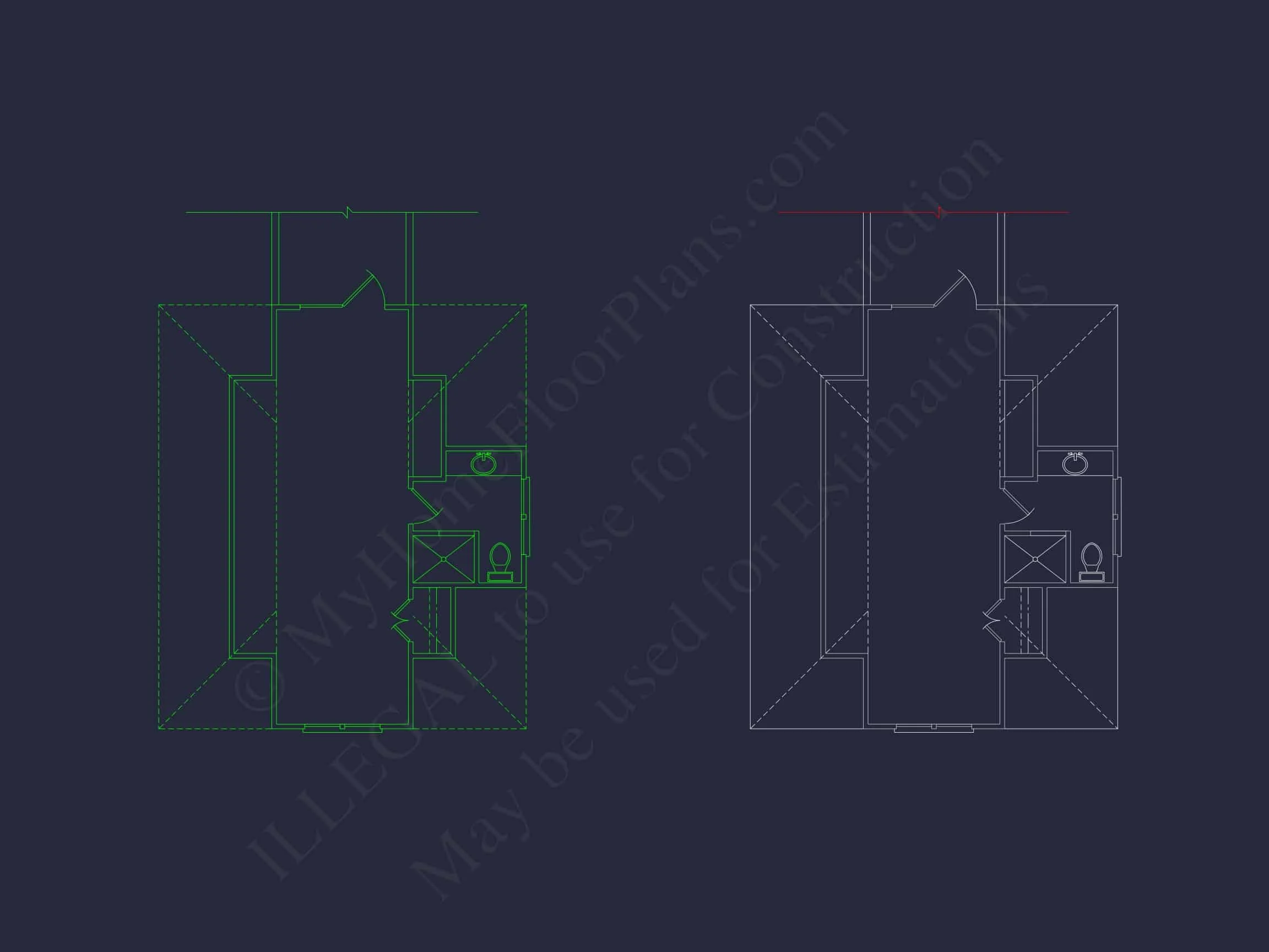 13-1139 HOUSE PLAN - Beach House Floor Plan With Detached Garage and Living Space 9 Beach house Floor Plan With Detached Garage and Living Space