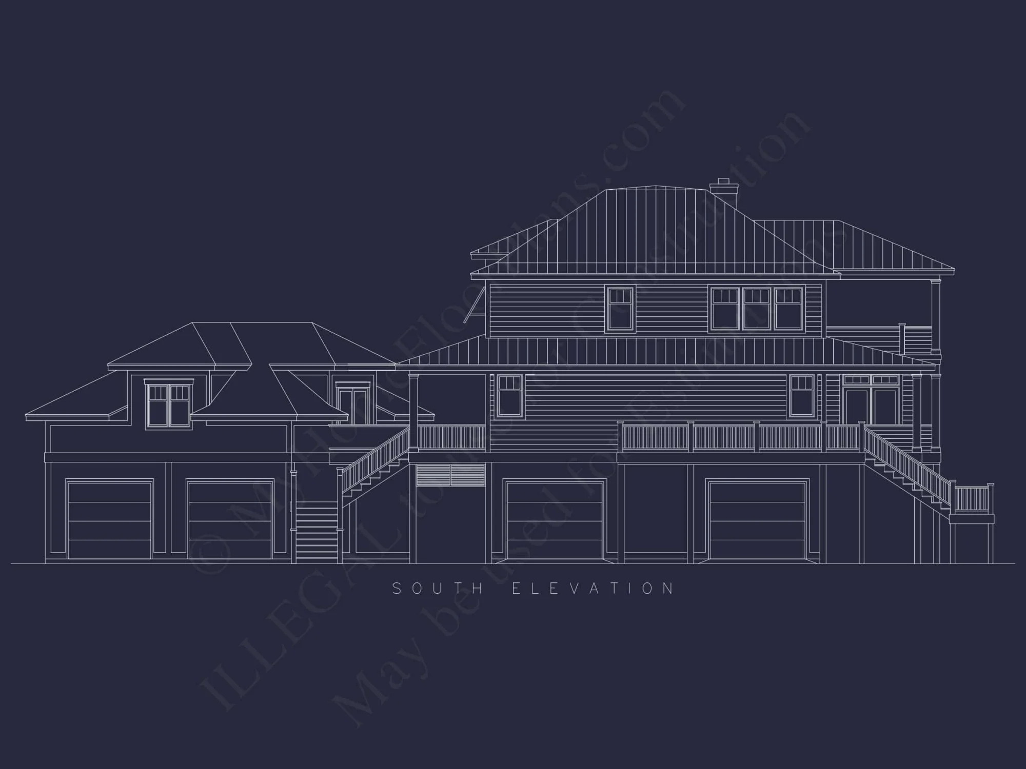 Beach house Floor Plan With Detached Garage and Living Space