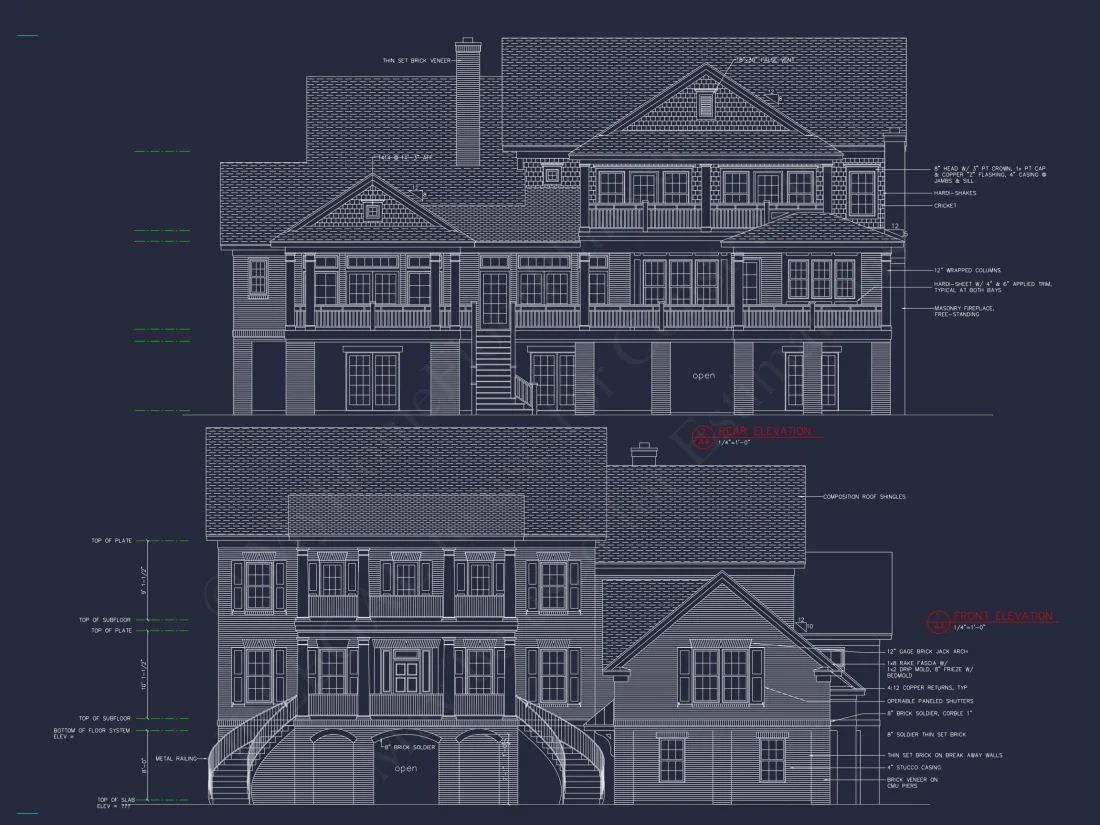 Luxury house Plan with 3 Floors, CAD Blueprints, and Classic Designs