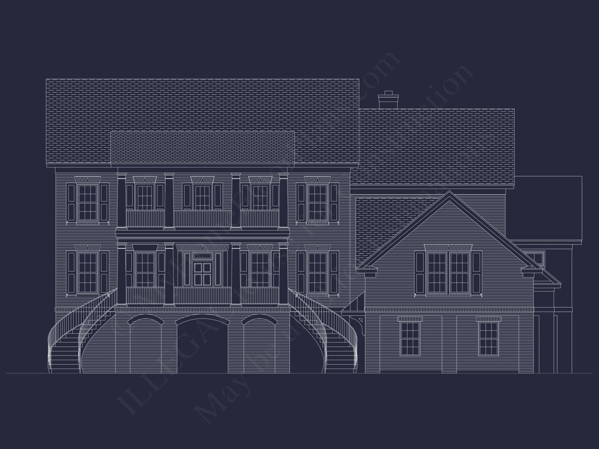 Luxury house Plan with 3 Floors, CAD Blueprints, and Classic Designs