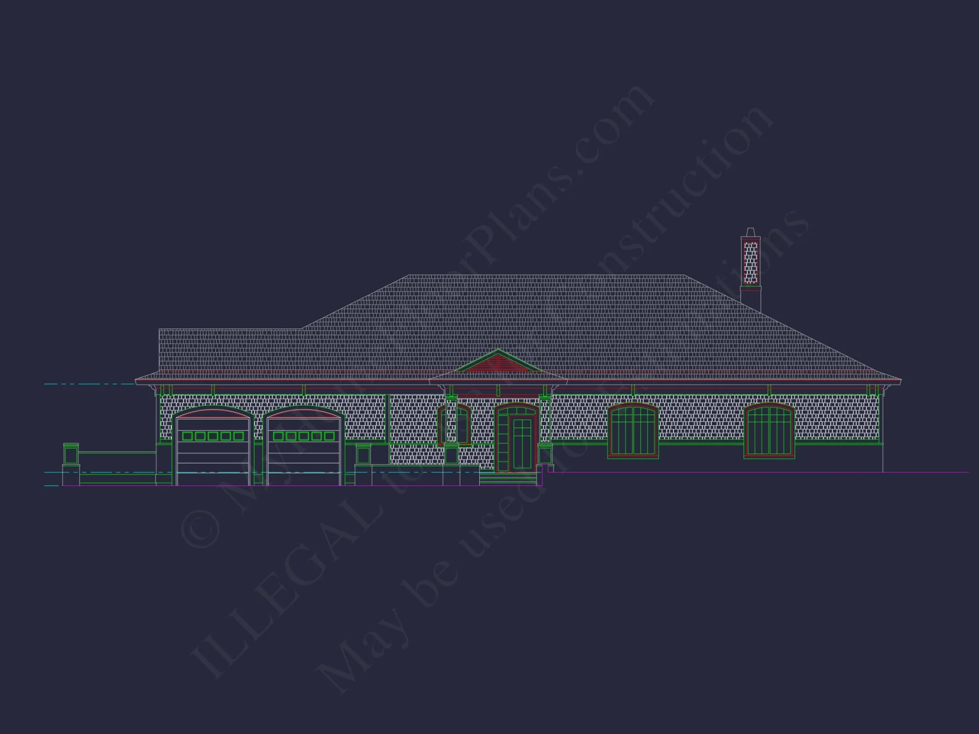 Elegant house Floor Plan in CAD with Blueprint Designs