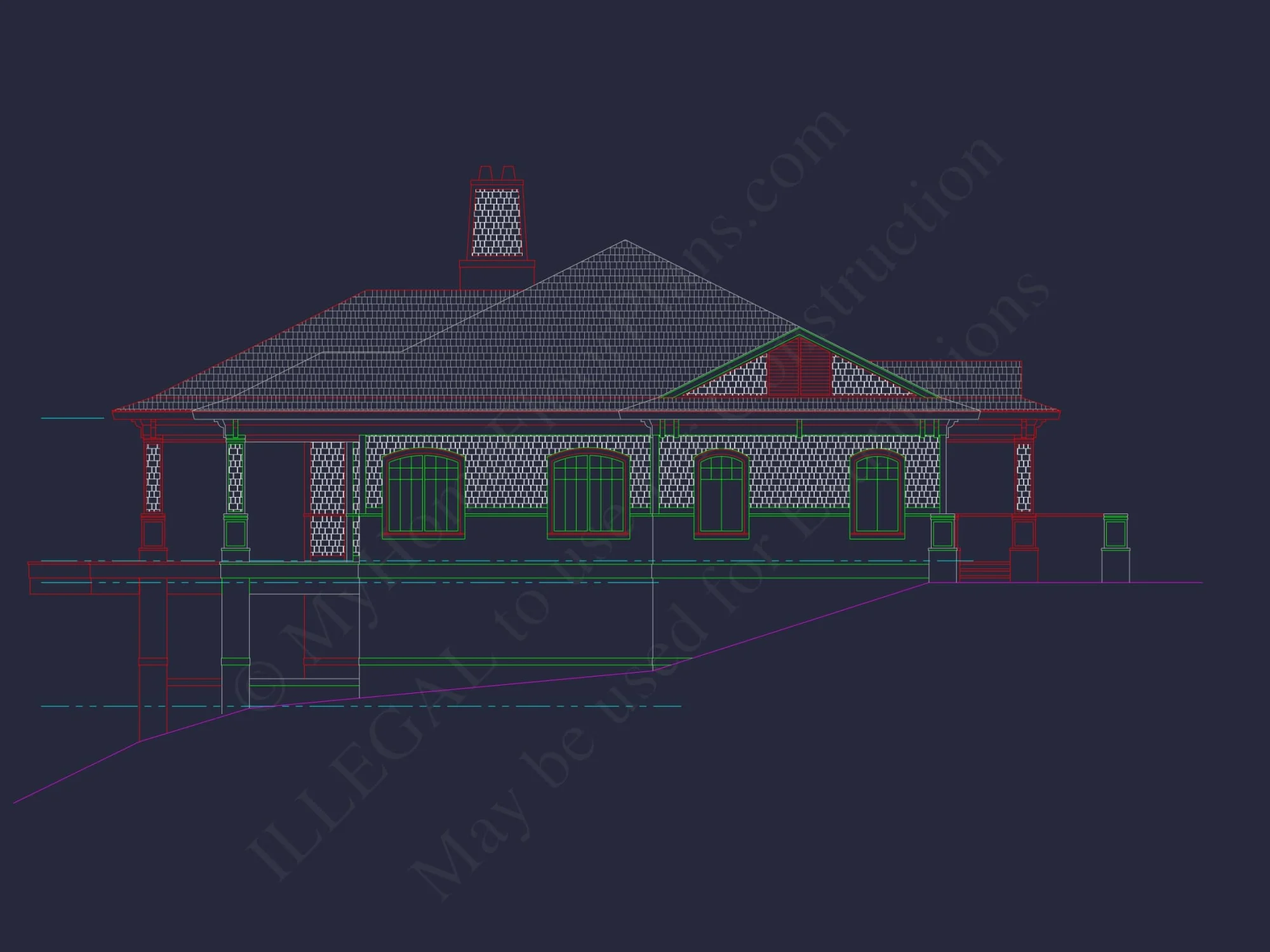 Elegant house Floor Plan in CAD with Blueprint Designs