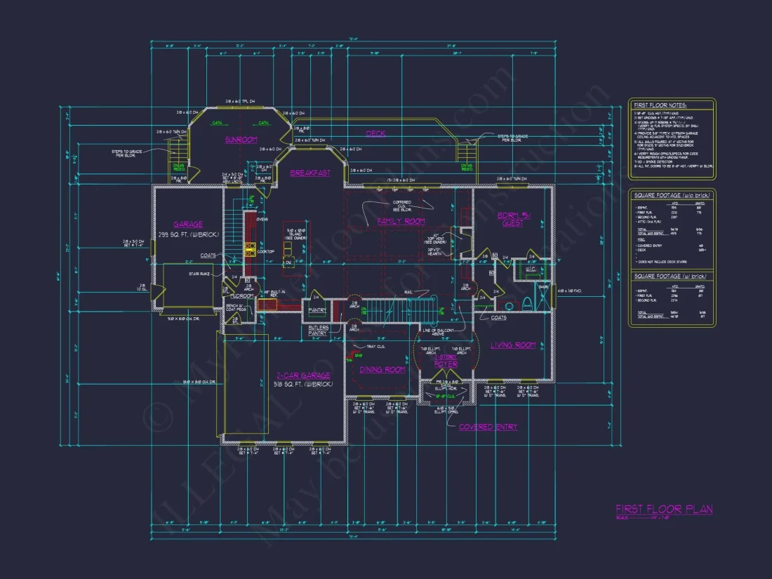 Expansive house Plan with Floor Plans & CAD Designs