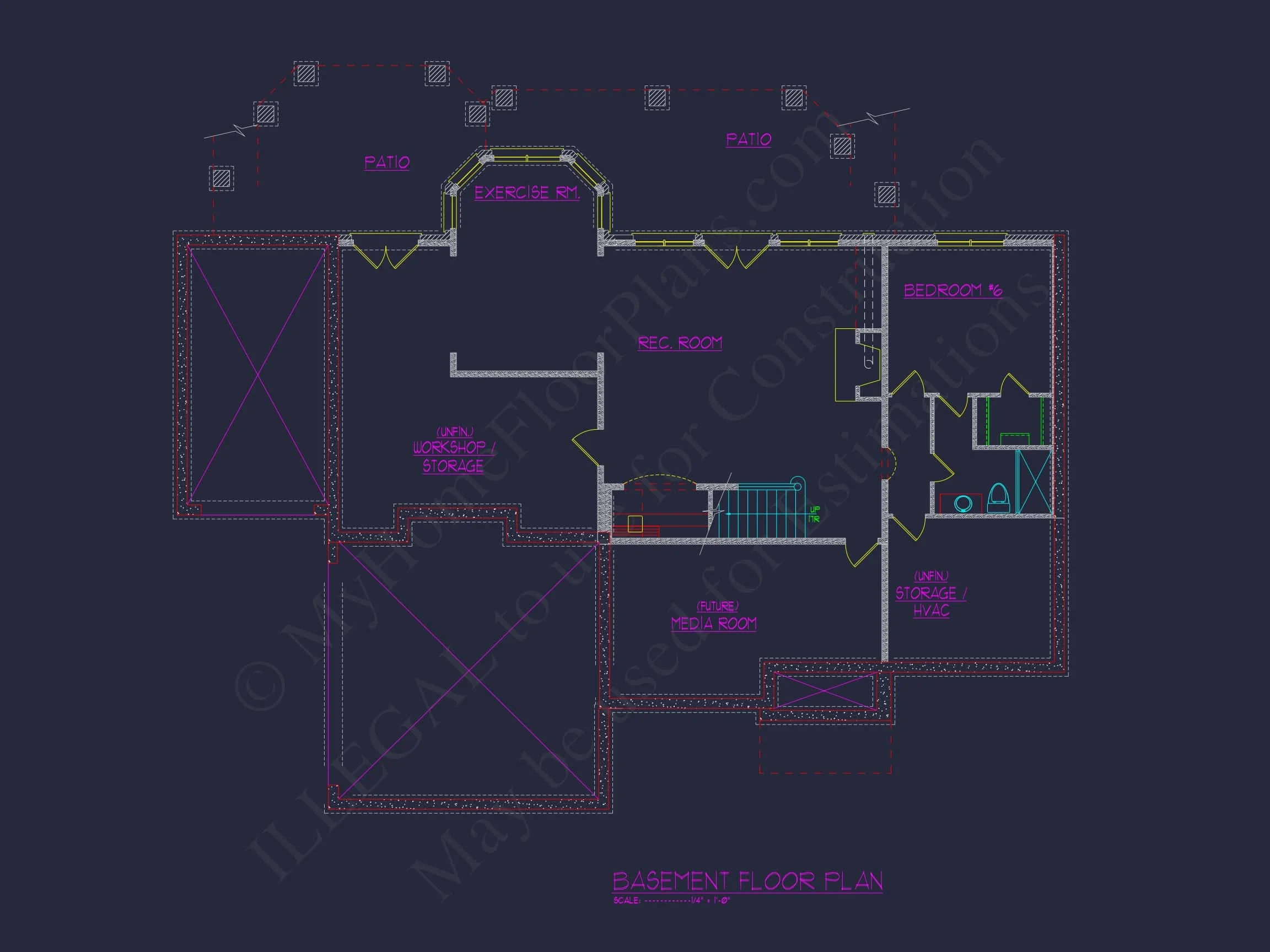12-2798 HOUSE PLAN - Modern Suburban House Plan – 6 Beds, 5+ Baths, 5,678 Sq Ft with Dual Owner Suites 8 Expansive house Plan with Floor Plans & CAD Designs