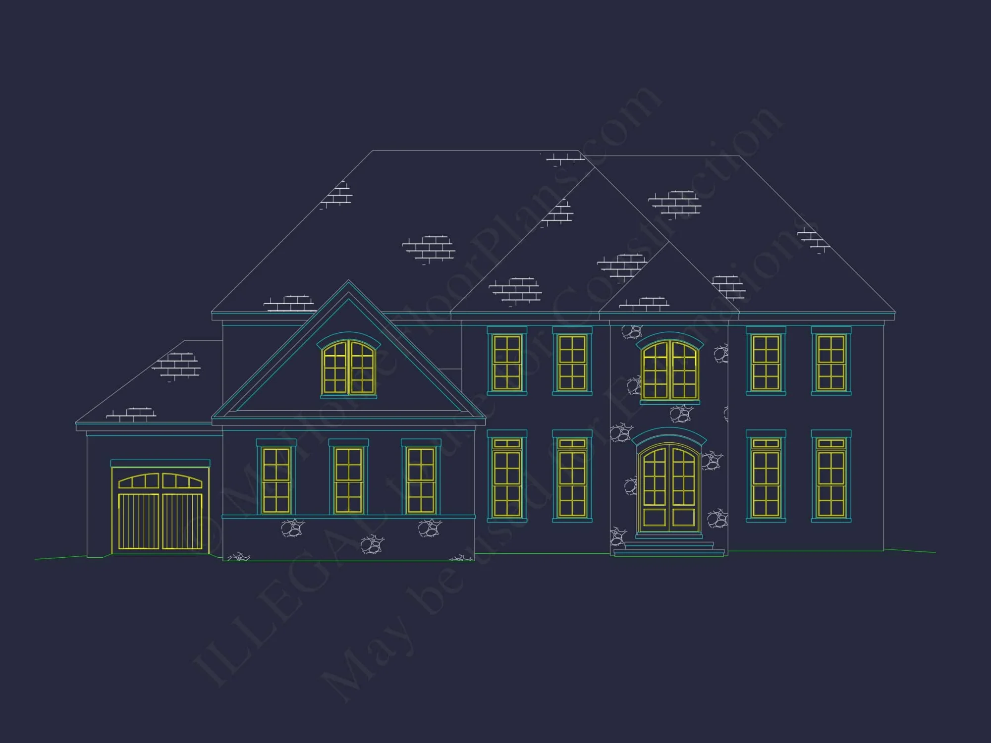 Expansive house Plan with Floor Plans & CAD Designs