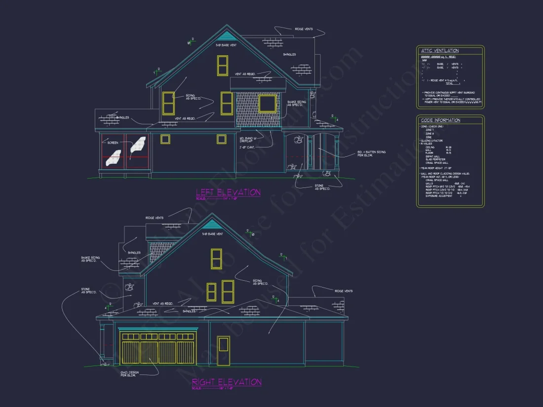 Elegant house Plan with 3D CAD Blueprint and Craft Designs