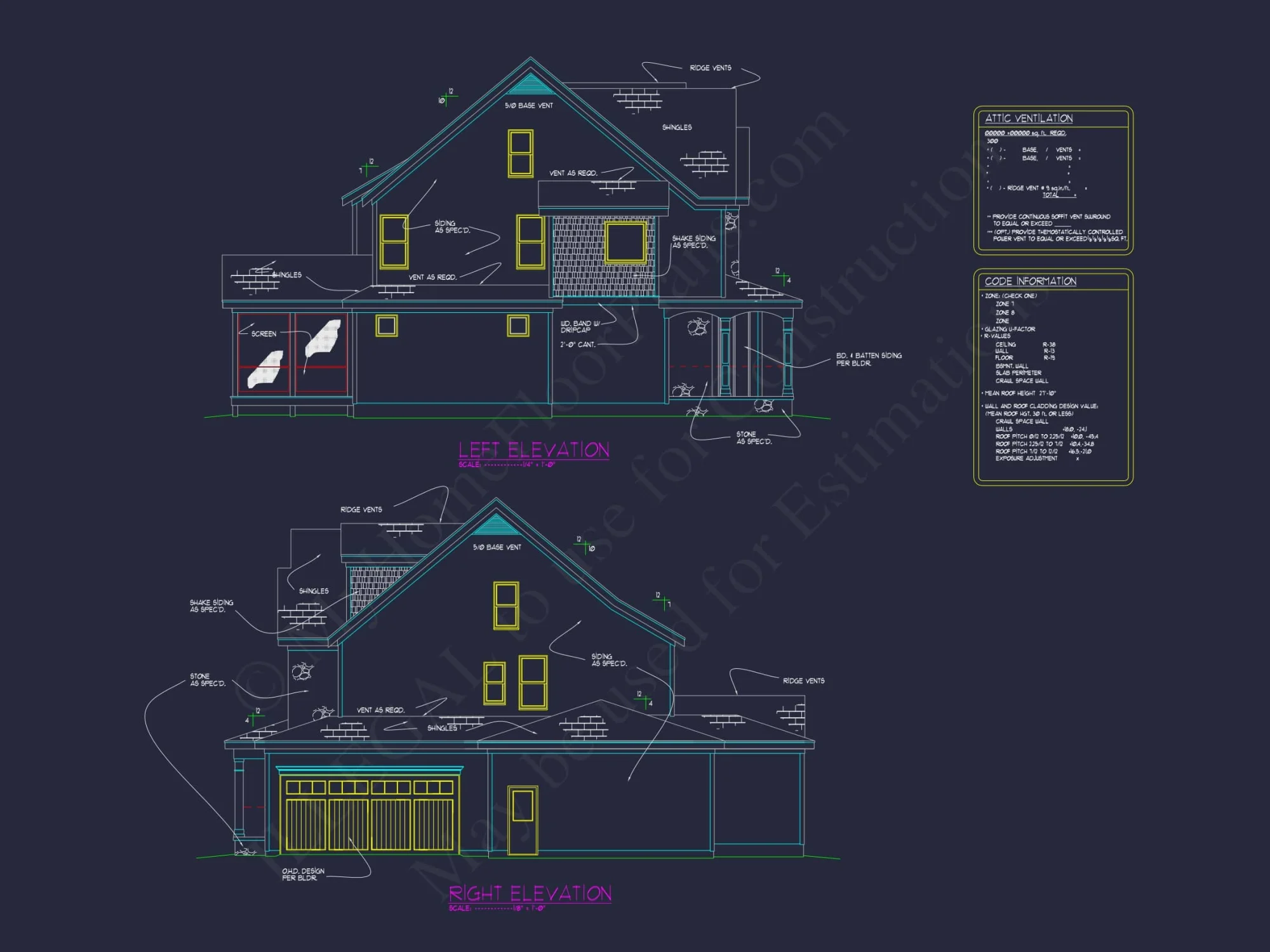 Elegant house Plan with 3D CAD Blueprint and Craft Designs
