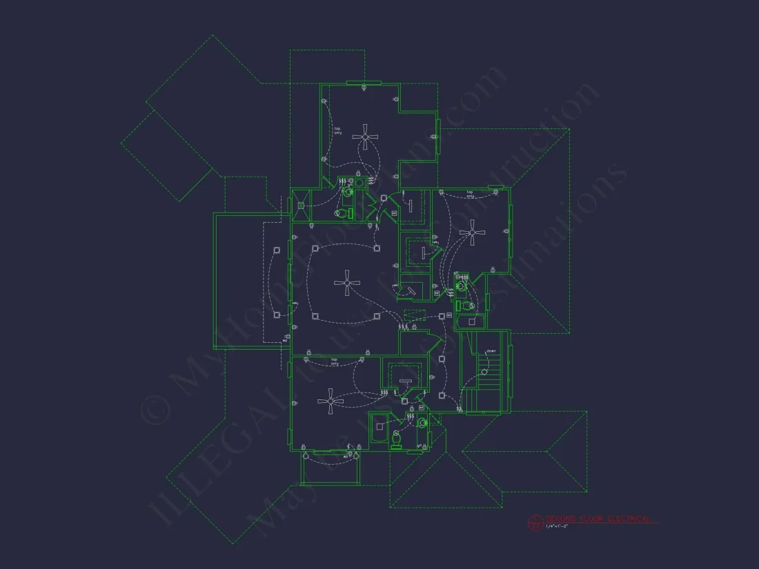 Elegant house Plan with CAD Designs & Blueprint Details
