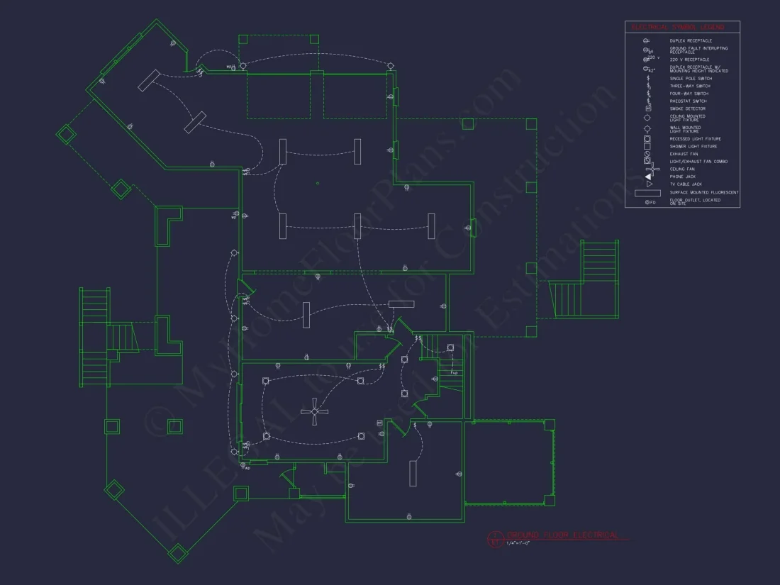 Elegant house Plan with CAD Designs & Blueprint Details