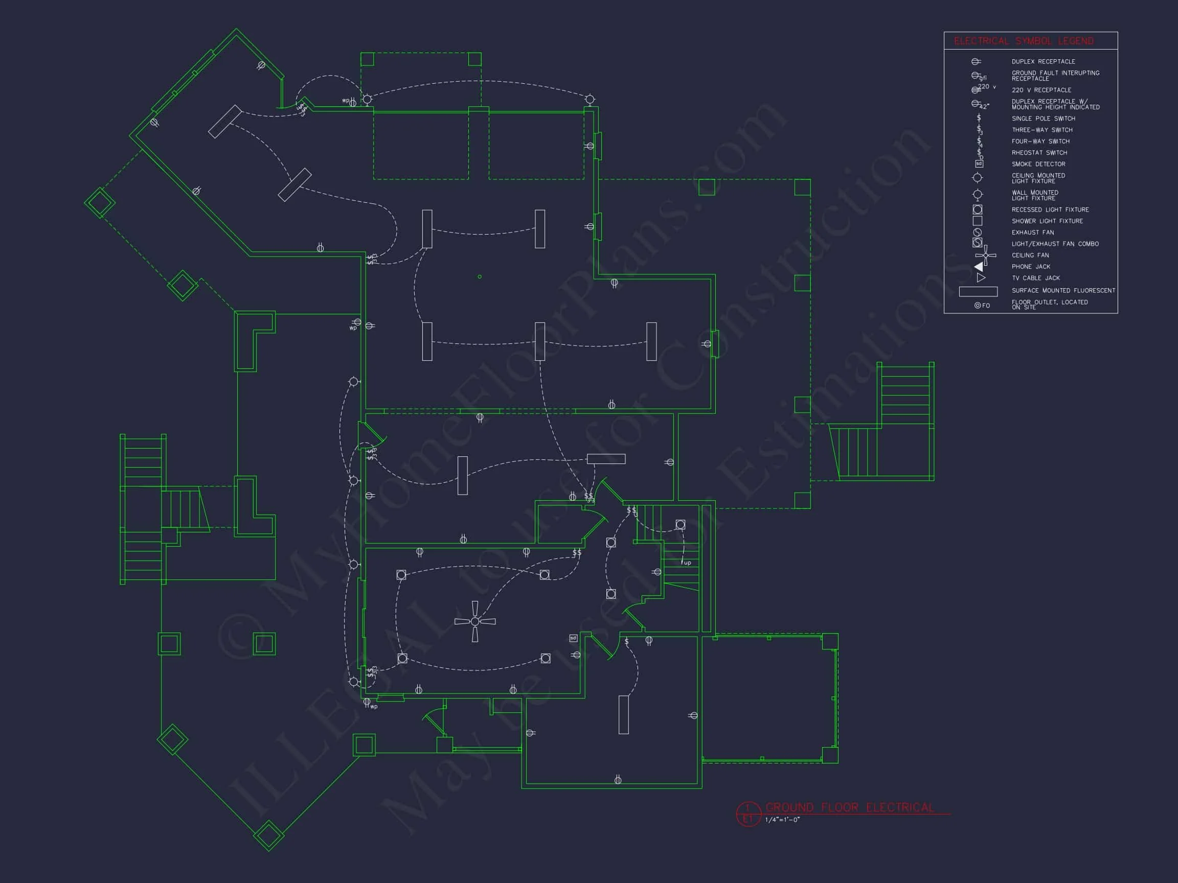 Elegant house Plan with CAD Designs & Blueprint Details