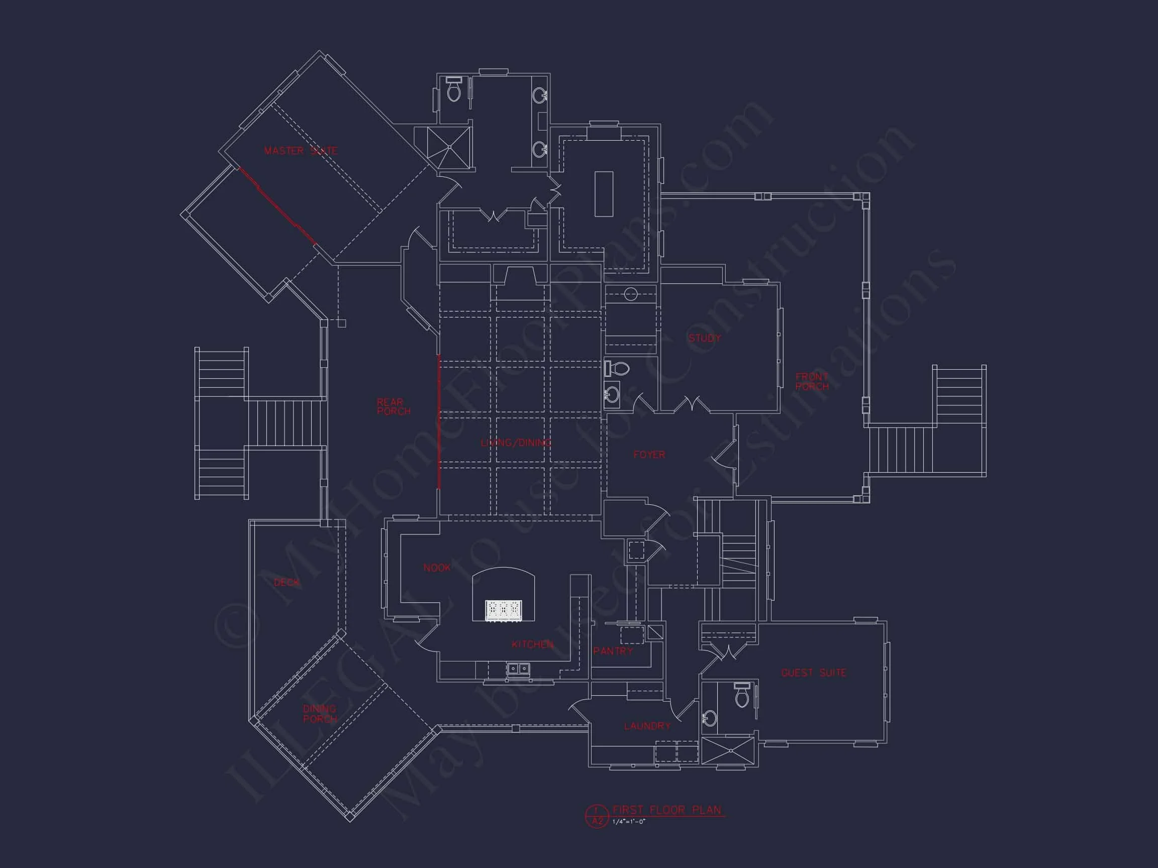 Elegant house Plan with CAD Designs & Blueprint Details