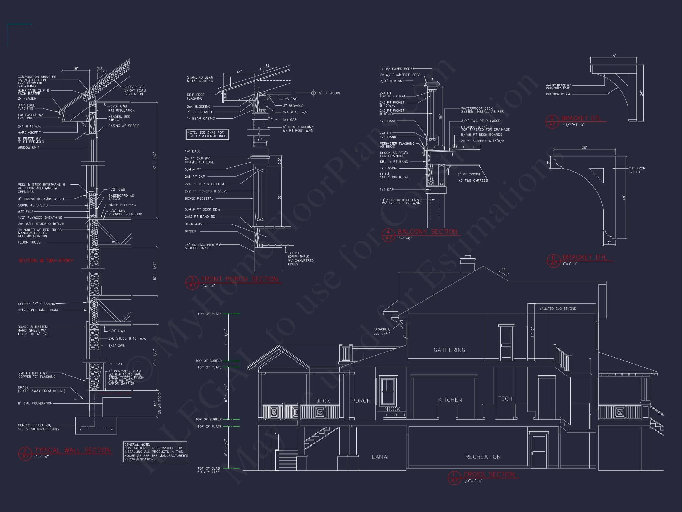 Elegant house Plan with CAD Designs & Blueprint Details
