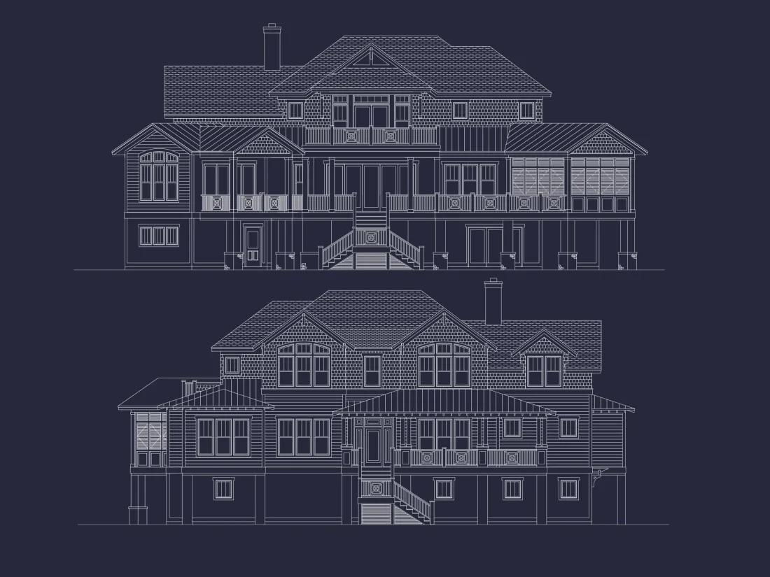 Elegant house Plan with CAD Designs & Blueprint Details