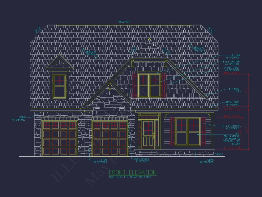 Beautiful house Floor Plan with CAD Blueprint and Designs