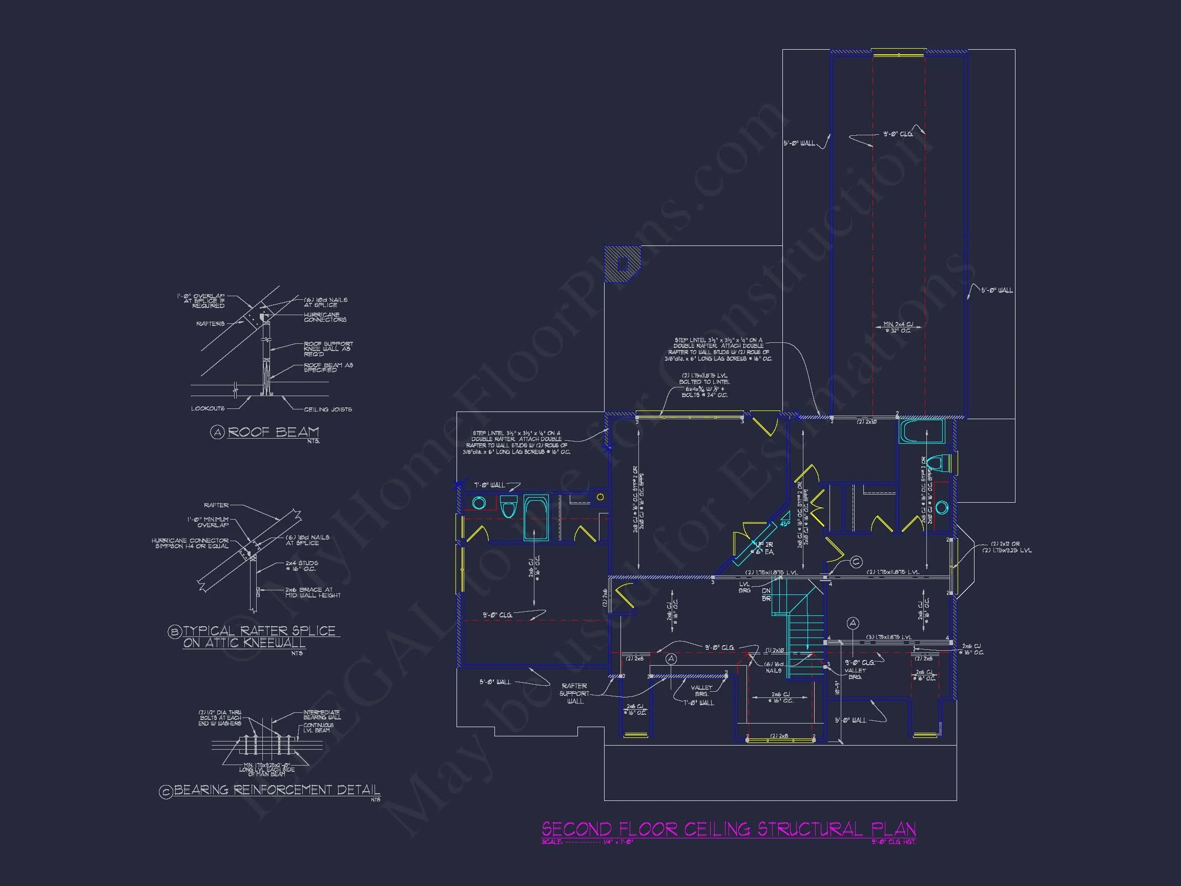 Custom house Plan with 4 Bedrooms, CAD Blueprints & Designs